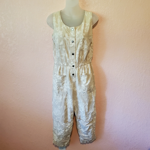 Vintage 90's Mister Noah Cream Floral Jumpsuit